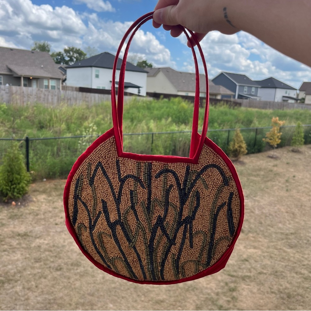 Y2K Red Sequin Cat Embellished Handbag - Picture 2 of 9